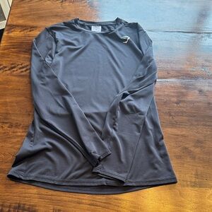 GYM Shark Black Long Sleeve athletic Shirt